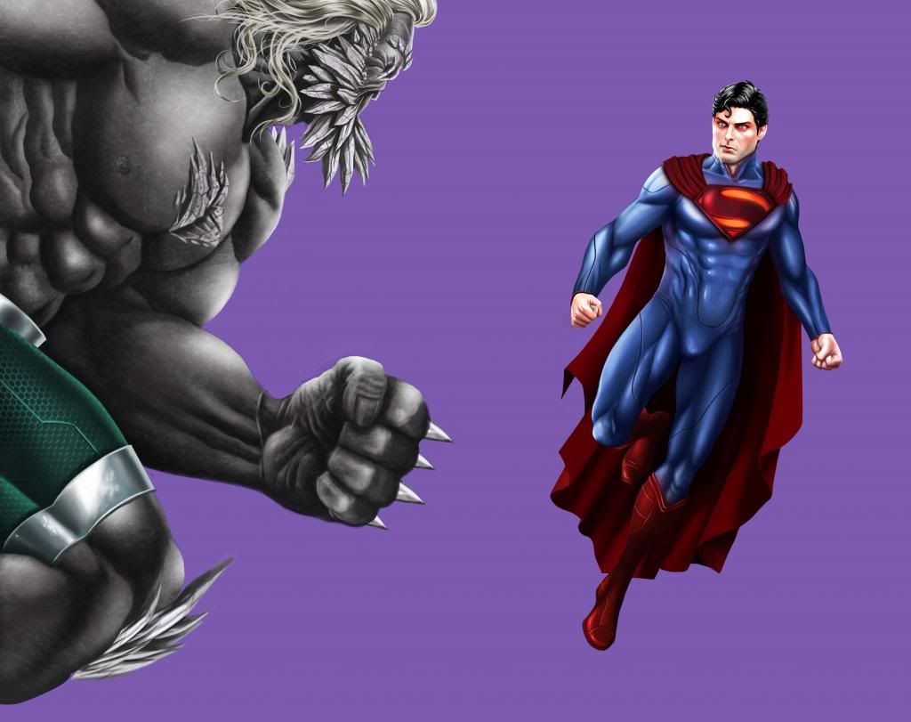 Ilustración propia: Superman vs Doomsday Ilustración propia: Superman vs Doomsday