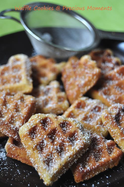 waffle iron cookies. Since I had the waffle iron