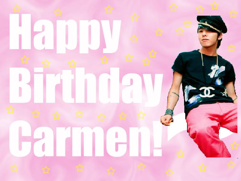 Happy Birthday In Korean Characters. Happy Birthday Carmen~