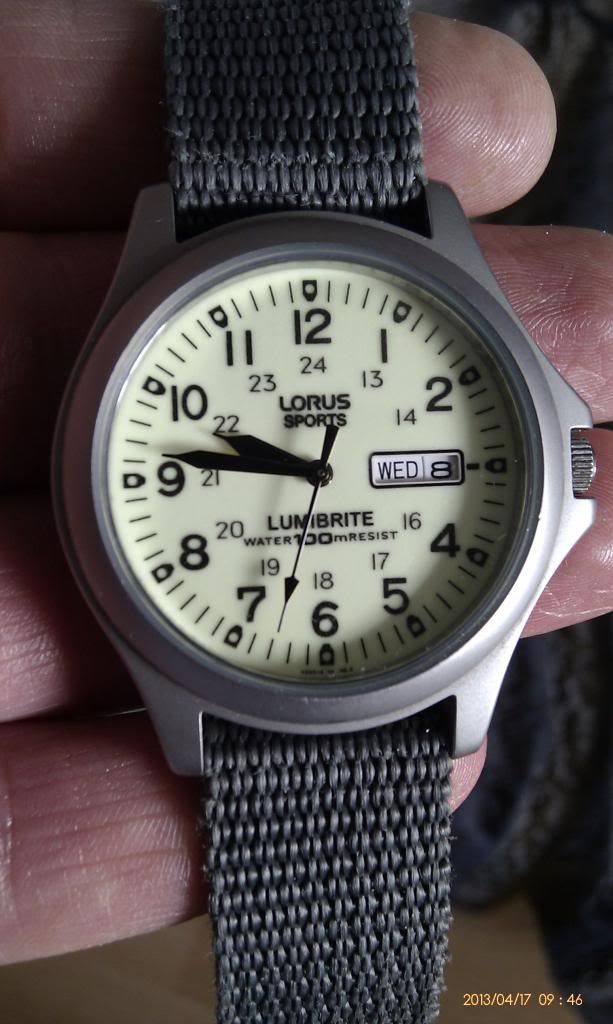 Lorus Luminous Mens Gents Watch Lumibrite Military By Seiko eBay