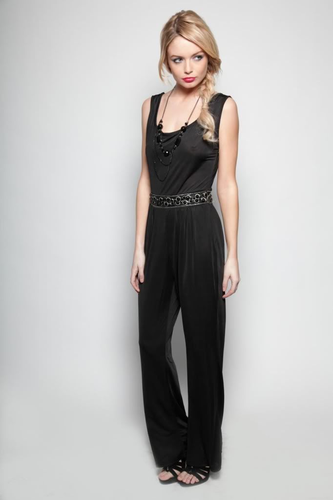 Scoop neck jumpsuit