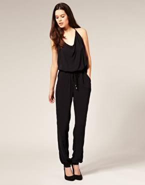 Black woven jumpsuit