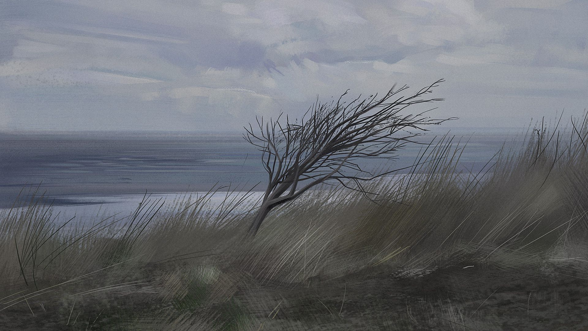 [Image: 23rd-Feb-Grey-Sea-Tree-Study.jpg]