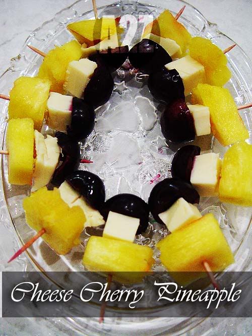 cheese cherry pineapple