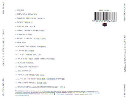 bananarama – the greatest hits collection d100616 bananarama – the greatest hits collection d100616