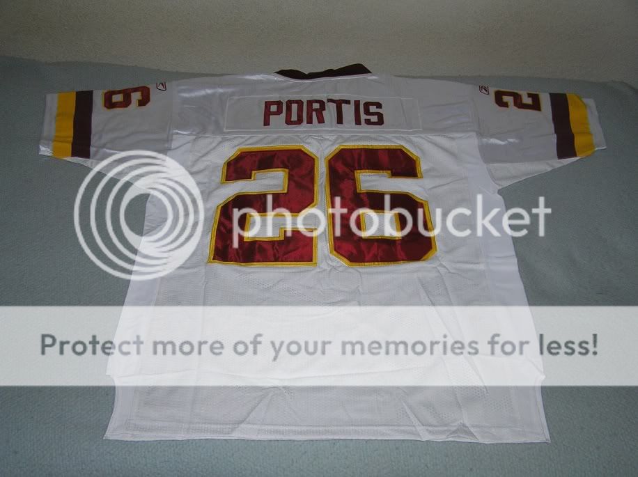 Clinton Portis #26 Redskins White jersey size 50   L  