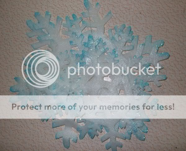 18 pcs Mix Color Christmas Solid Glitter Club White Snowflake Decor Ornament NEW