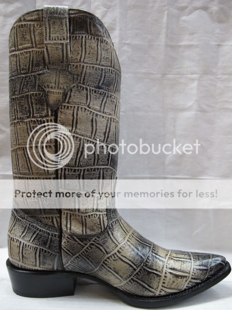 NEW FULL CROCODILE ALLIGATOR BIG BELLY CUT COWBOY BOOTS BIKER HARLEY 