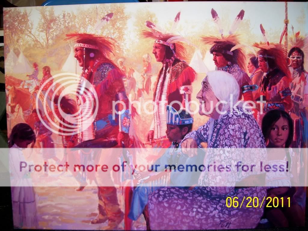 Donald Putt Putman Rare Tribal Dance Giclee Print 36 x 48 Tradition 