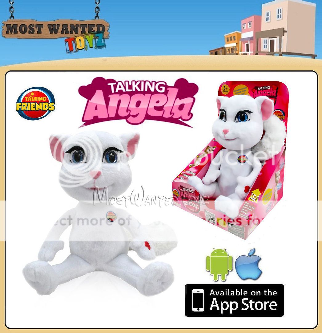 Animated Talking Angela Cat Interactive Plush Iphone Android App Character Toy