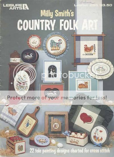 Leisure Arts 286 Milly Smith Country Folk Art Cross Stitch  