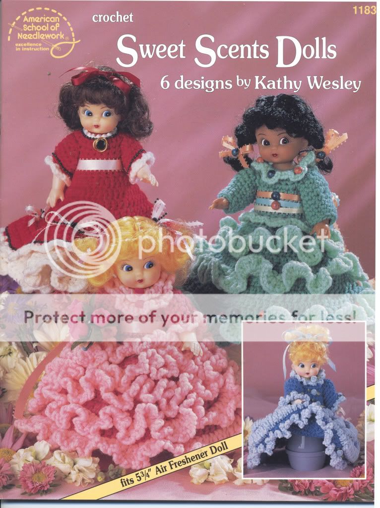   Needlework Crochet Sweet Scents Dolls 6 Designs Air Freshener  